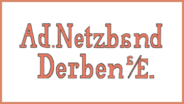 Ziegelstempel Handstrichziegel: Ad. Netzband Derben. a/E.