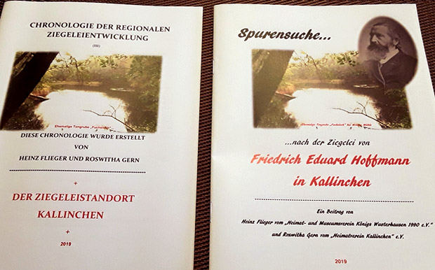 Kallinchen Chronologie der regionalen Ziegeleientwicklung Friedrich E. Hoffmann in Kallinchen