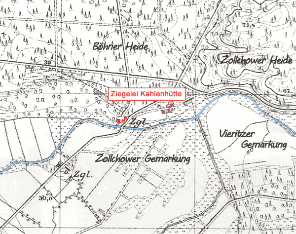 Karte Guts-Ziegelei bei Kahlenhtte.