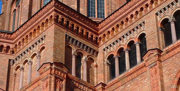 Hermsdorf Ziegel Terrakotta Thomas Kirche Berlin 1871 