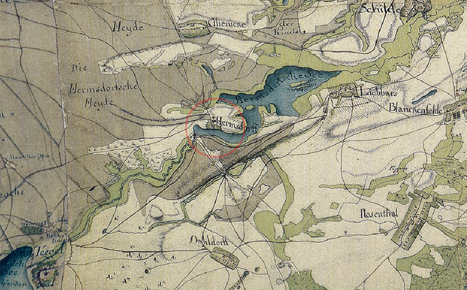 Karte Hermsdorf Schmettau 1787