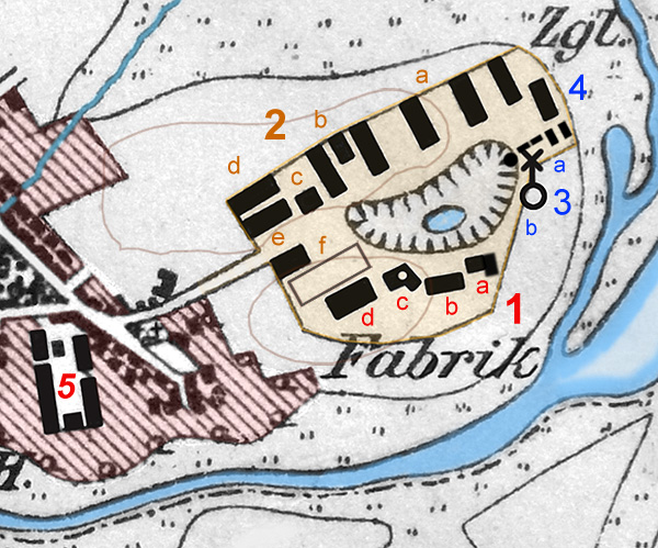 Plan Hermsdorf Ziegelei um 1865