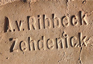 Ziegelstempel A. v. Ribbeck Zehdenick